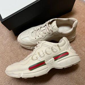 Gucci rhyton leather sneakers